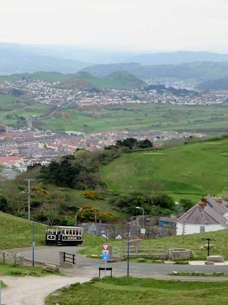 The Great Orme Railway travelling back down