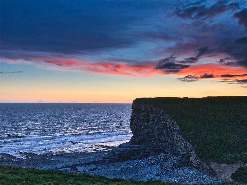 Dramatic sunset at Nash Point, May 2017