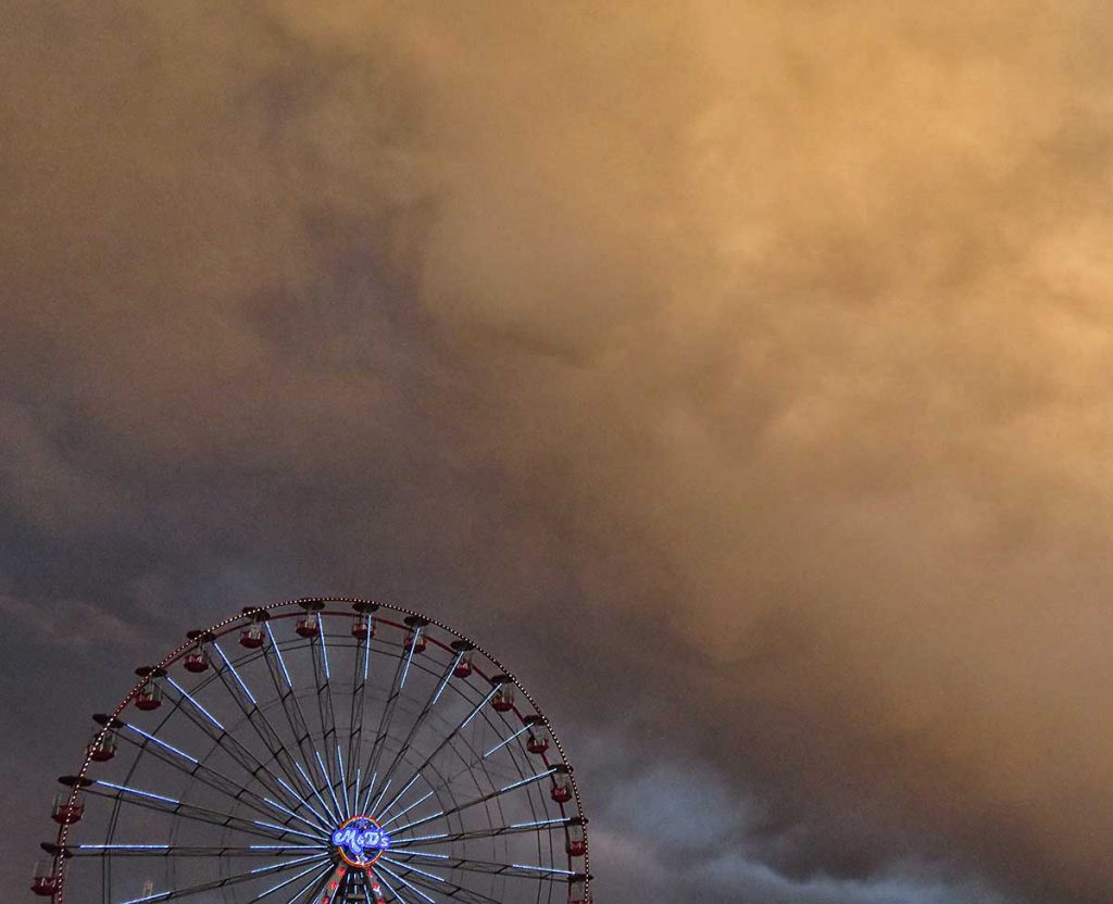 Shower clouds over the Winter Wonderland big wheel Shower clouds over the Winter Wonderland big wheel