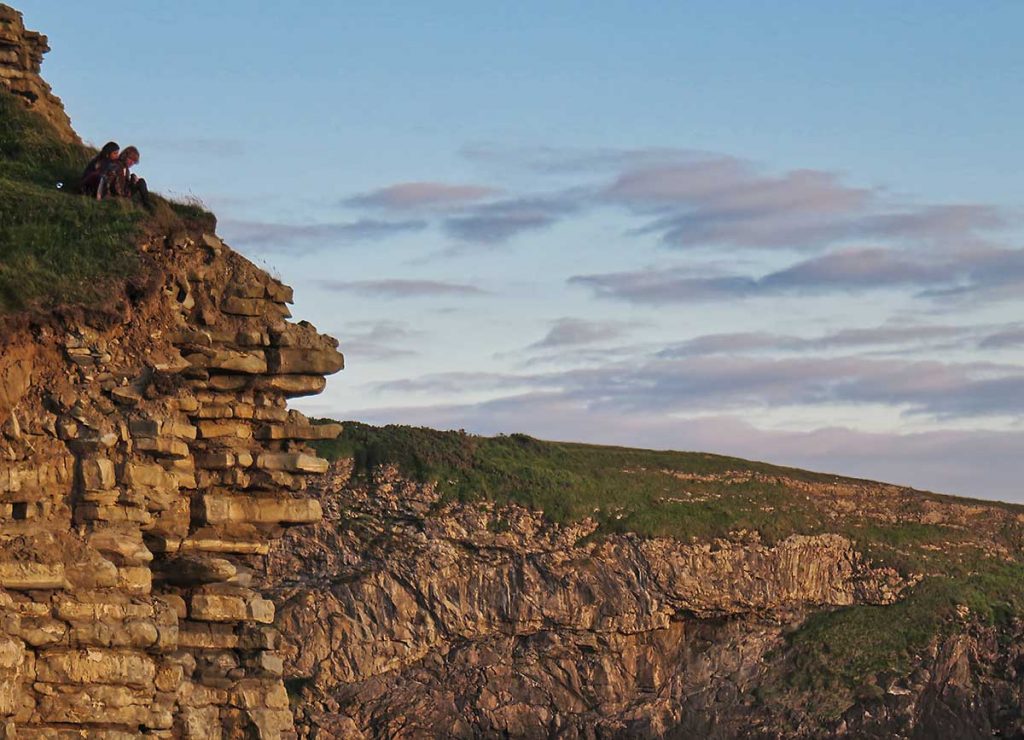 Enjoying the view from Southerndown's cliffs