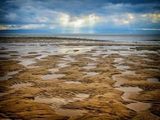 Beach view and rays. Beach view and rays.