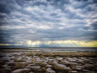 Beach pools and clouds. Beach pools and clouds.