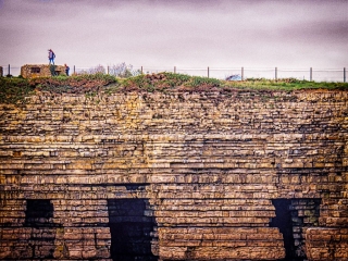 Pillbox and caves. Pillbox and caves.