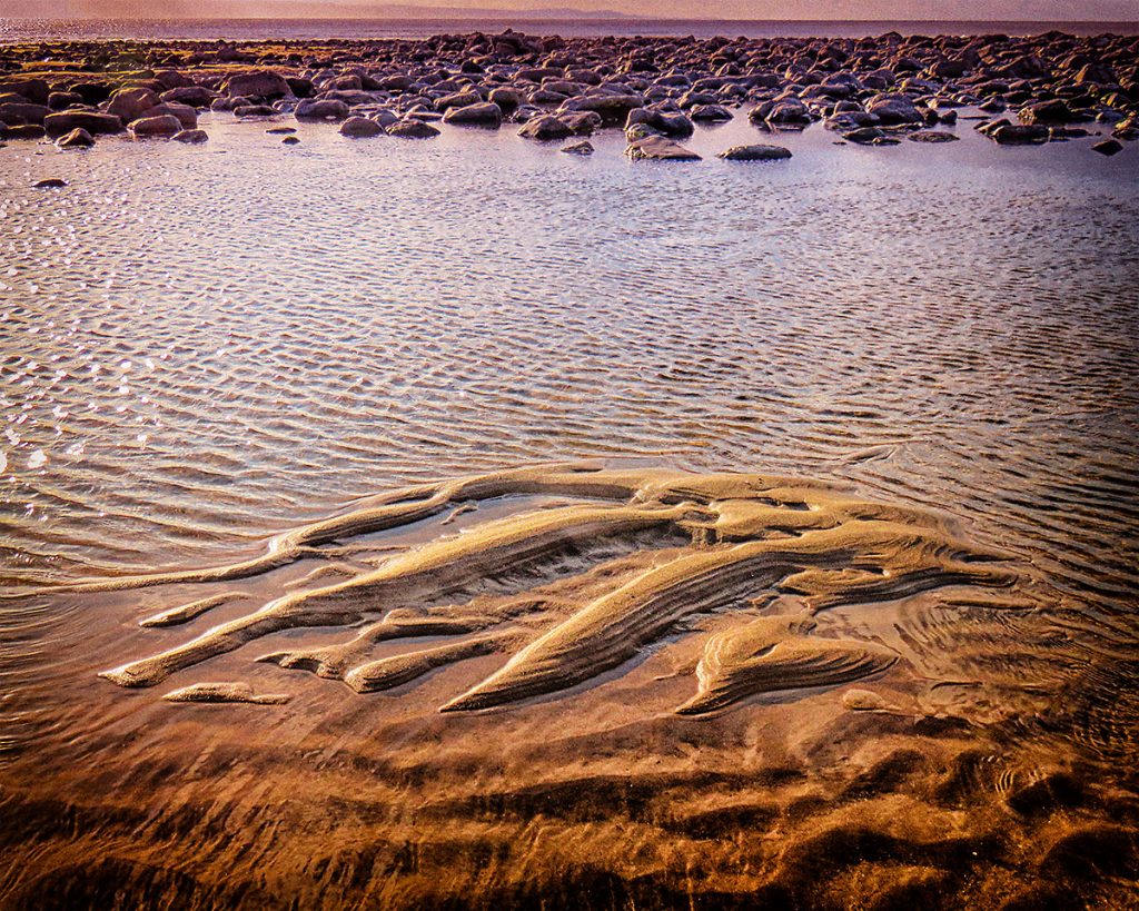 Sculpted sand.